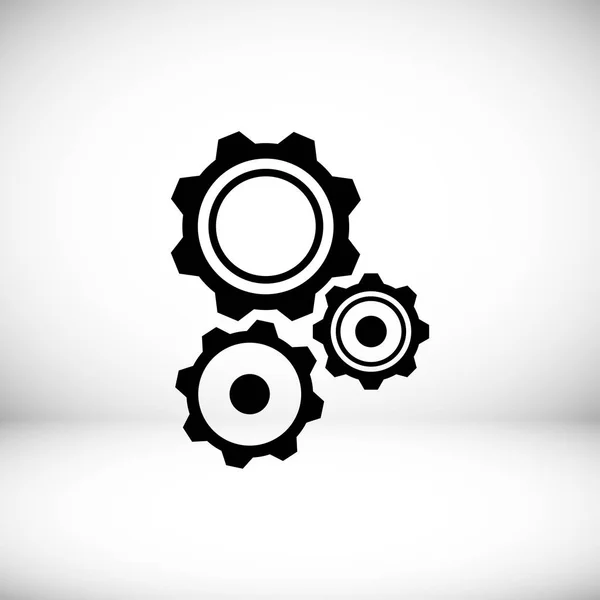 Gear flat icon — Stock Vector