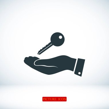 anahtar düz simgesi