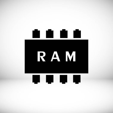 RAM düz simgesi