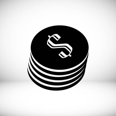 Doları düz simgesi