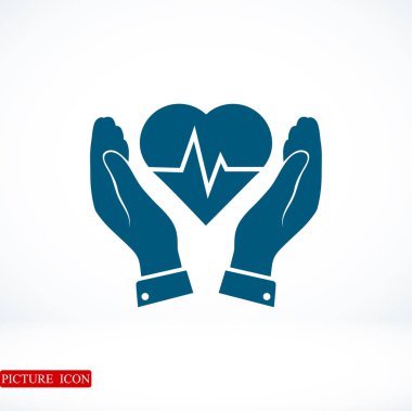 Kalp ve el simgesi