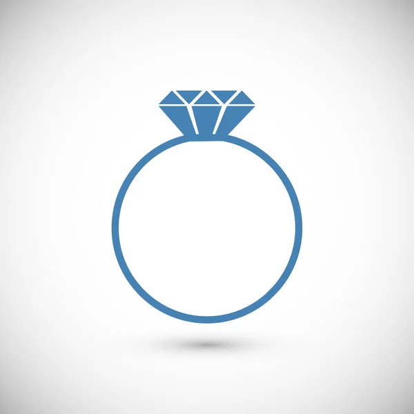 Anillo icono plano — Vector de stock