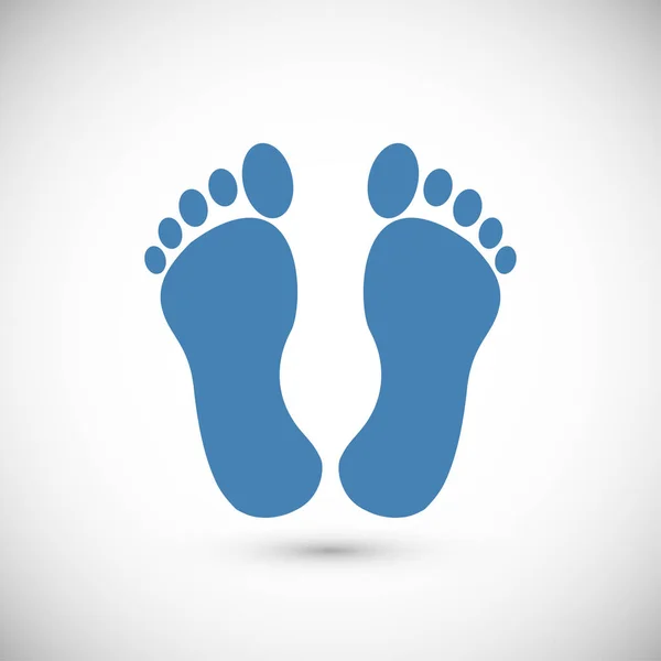 Footprint flat icon — Stock Vector