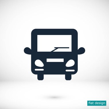 Otobüs Düz Simgesi