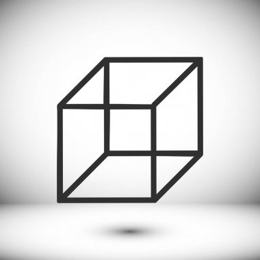  küp düz simgesi