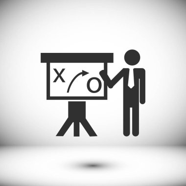 İşadamı Düz Simge