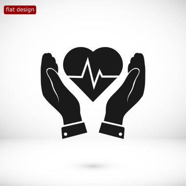 Kalp ve el simgesi