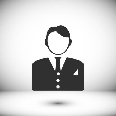 İşadamı Düz Simge