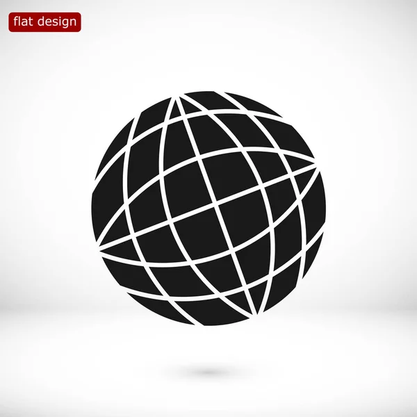 Globo icono de la tierra — Vector de stock