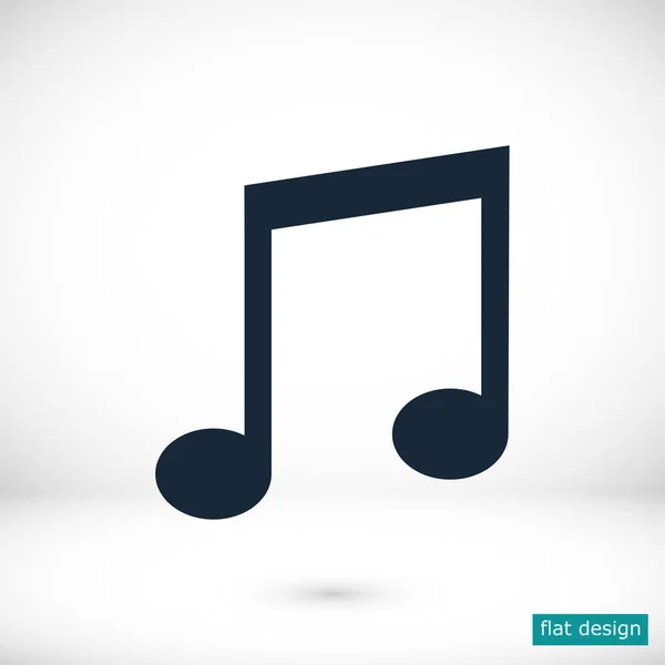 Icono de nota musical — Vector de stock