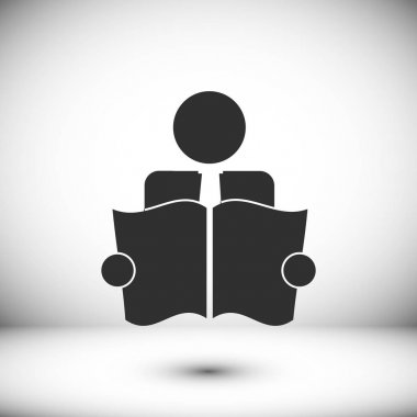 kitap okuyucu işareti simgesi