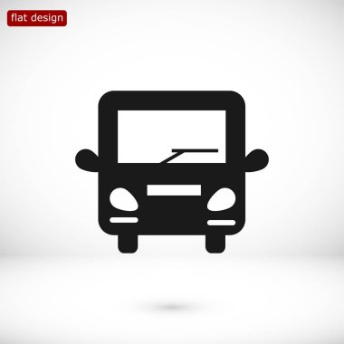 Otobüs Düz Simgesi