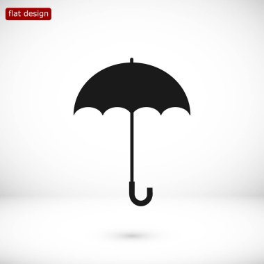 Şemsiye Düz Simgesi