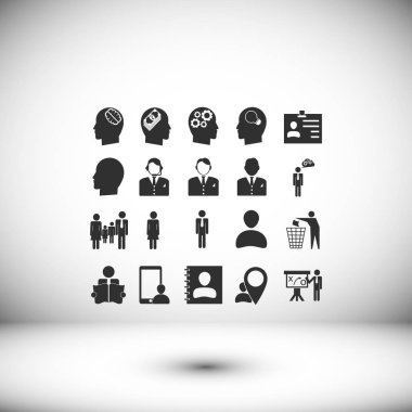 İşadamı Düz Simge