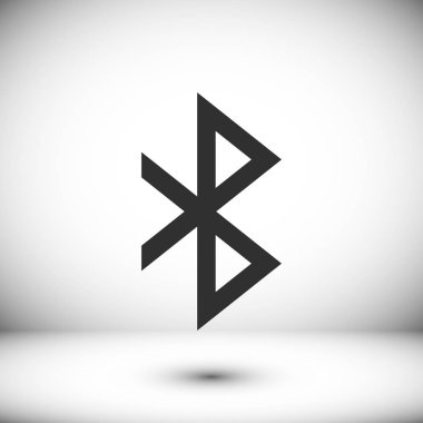 Bluetooth düz simgesi