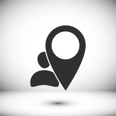 İşaretçi düz simgesi