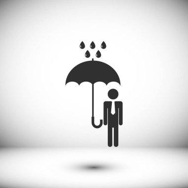 Şemsiye Düz Simgesi