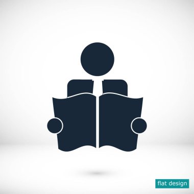 kitap okuyucu işareti simgesi