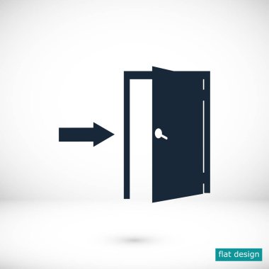 kapı düz simgesi