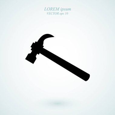 Çekiç düz simgesi