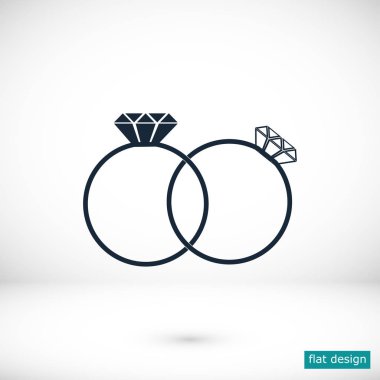 Yüzük düz simgesi