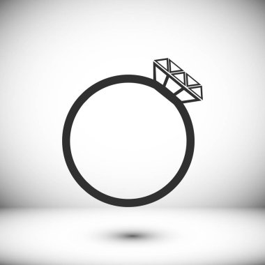 Yüzük düz simgesi