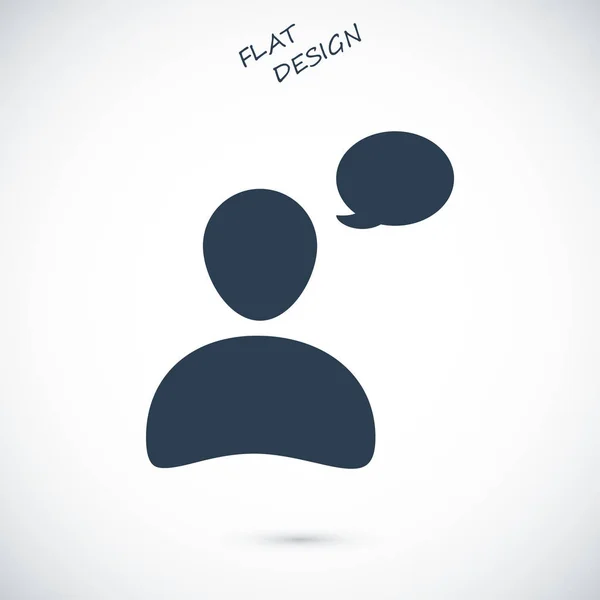 Chat icono plano — Vector de stock