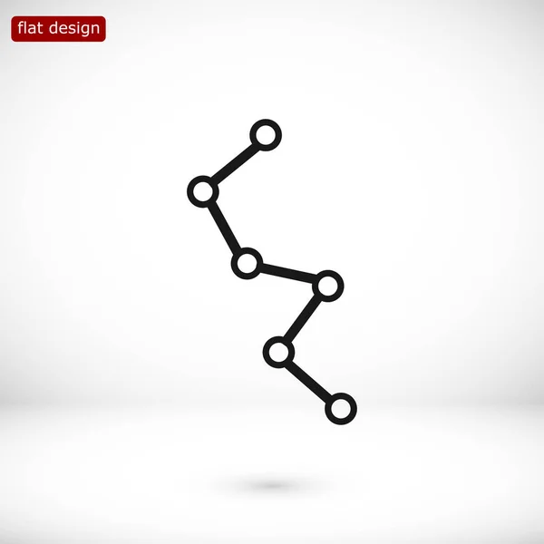 Diagrama icono plano — Archivo Imágenes Vectoriales