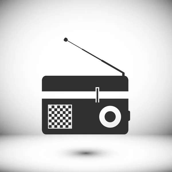 Icono plano de radio — Vector de stock