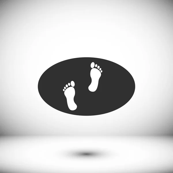 Icône d'impression au pied — Image vectorielle