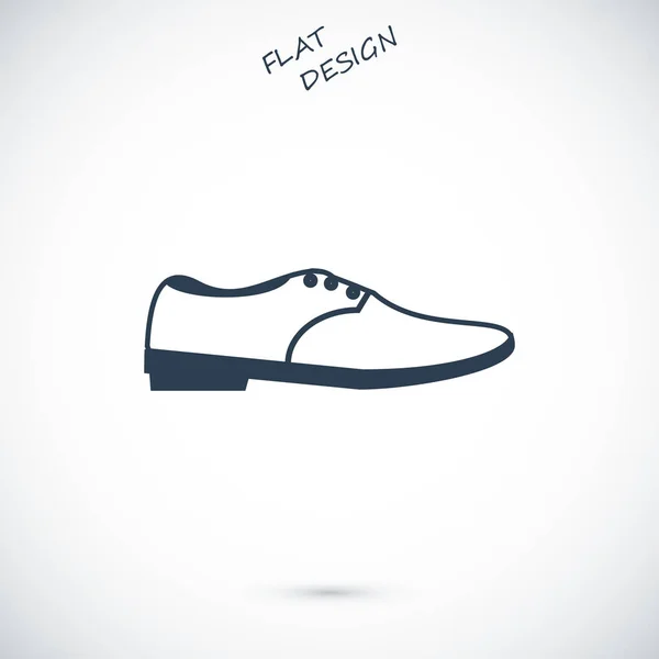 Chaussure icône plate — Image vectorielle