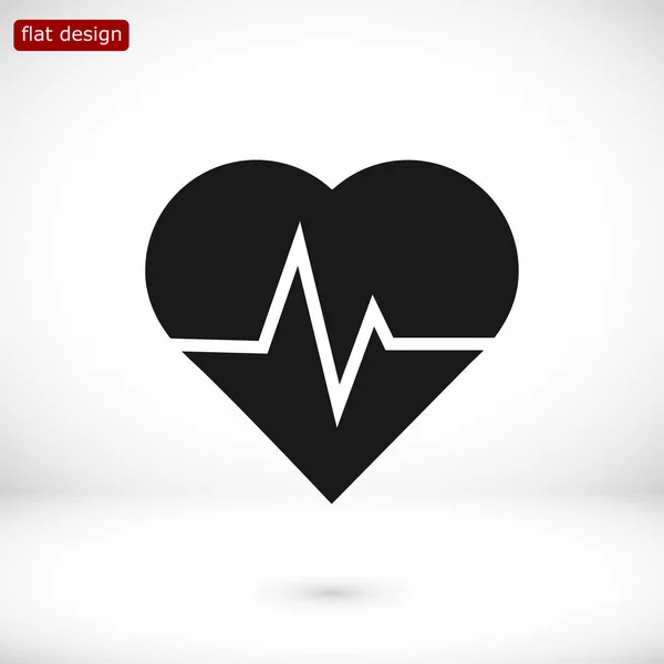 Heartbeat teken pictogram — Stockvector