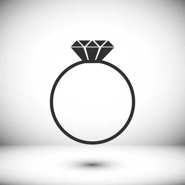 Ikona płaski pierścień — Wektor stockowy