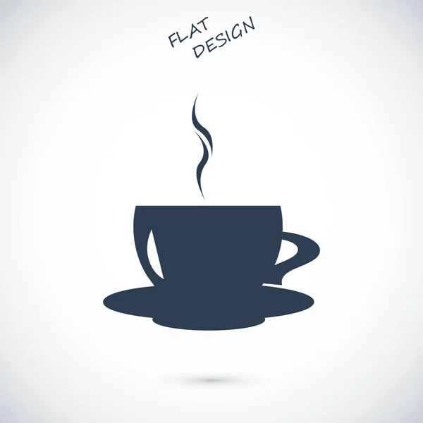 Coffee flat icon — Stock Vector