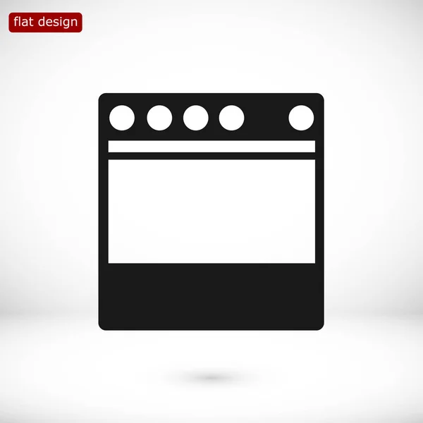 Stove flat icon — Stock Vector