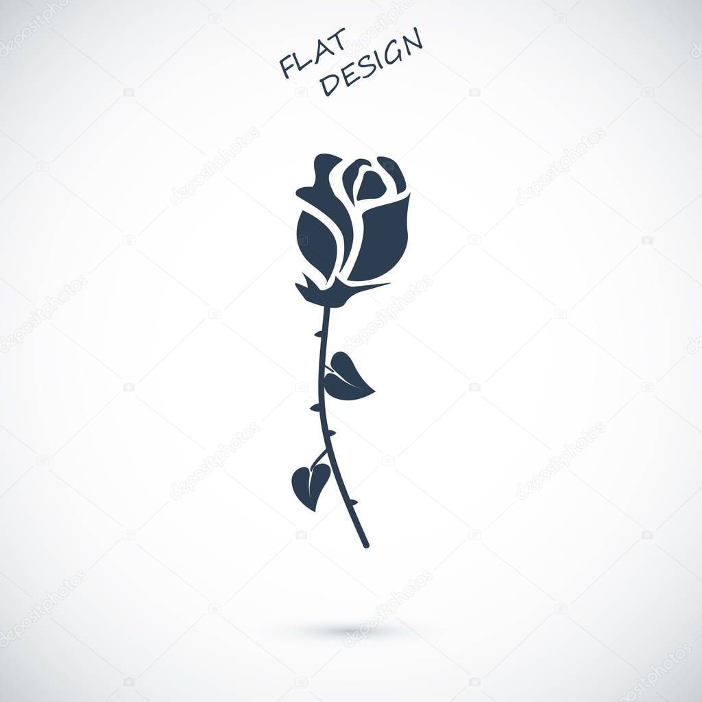 rose flat icon