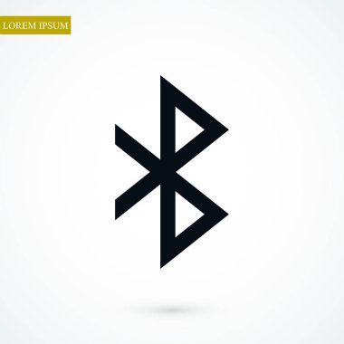 Bluetooth düz simgesi