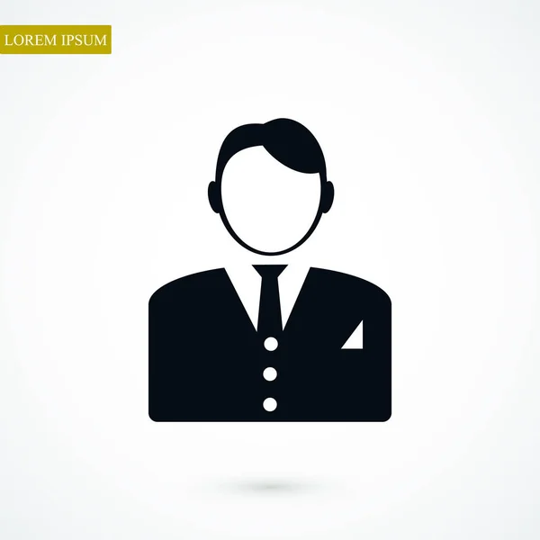 Businessman flat icon — Stock Vector