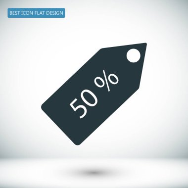 % 50 bir ses etiketi simgesi