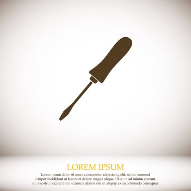 Tornavida düz simgesi