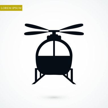 helikopter siluet simgesi