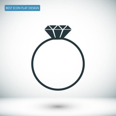 Yüzük düz simgesi