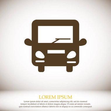 Otobüs Düz Simgesi