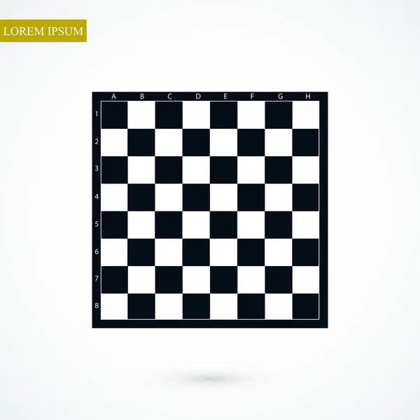 Placa de xadrez ícone plano —  Vetores de Stock