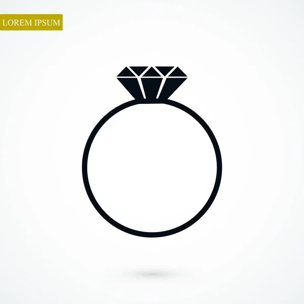 Anillo icono plano — Vector de stock