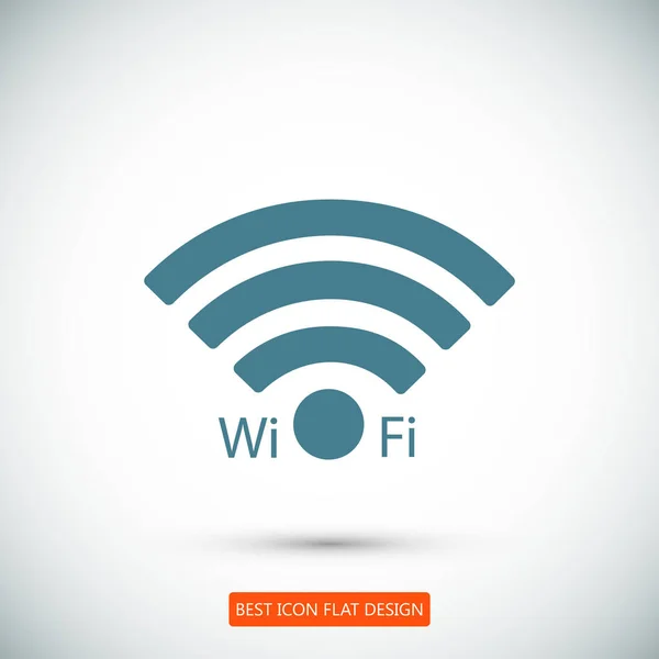 Wi-fi signo icono plano — Archivo Imágenes Vectoriales