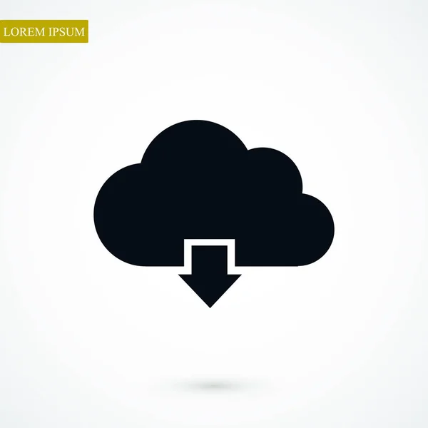 Icono plano de nube — Vector de stock