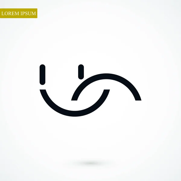Icône web sourire — Image vectorielle