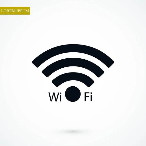 Wi-fi signo icono plano — Archivo Imágenes Vectoriales