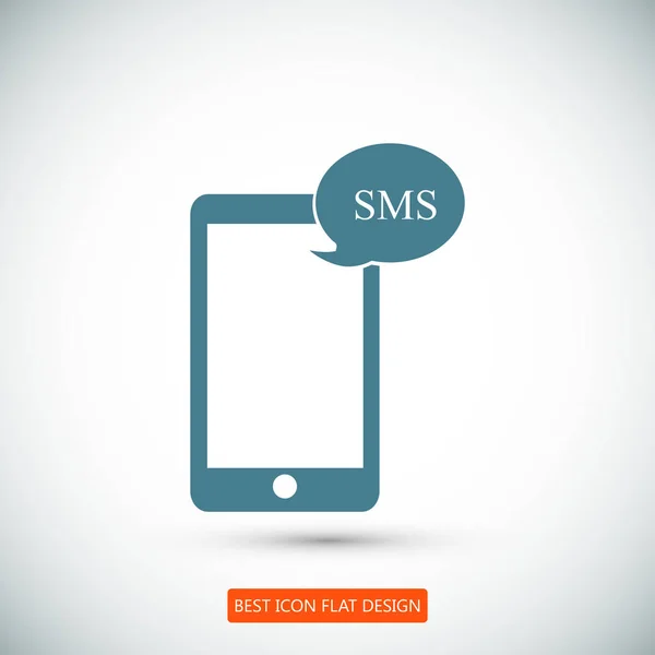 Ícone sms telefone móvel — Vetor de Stock